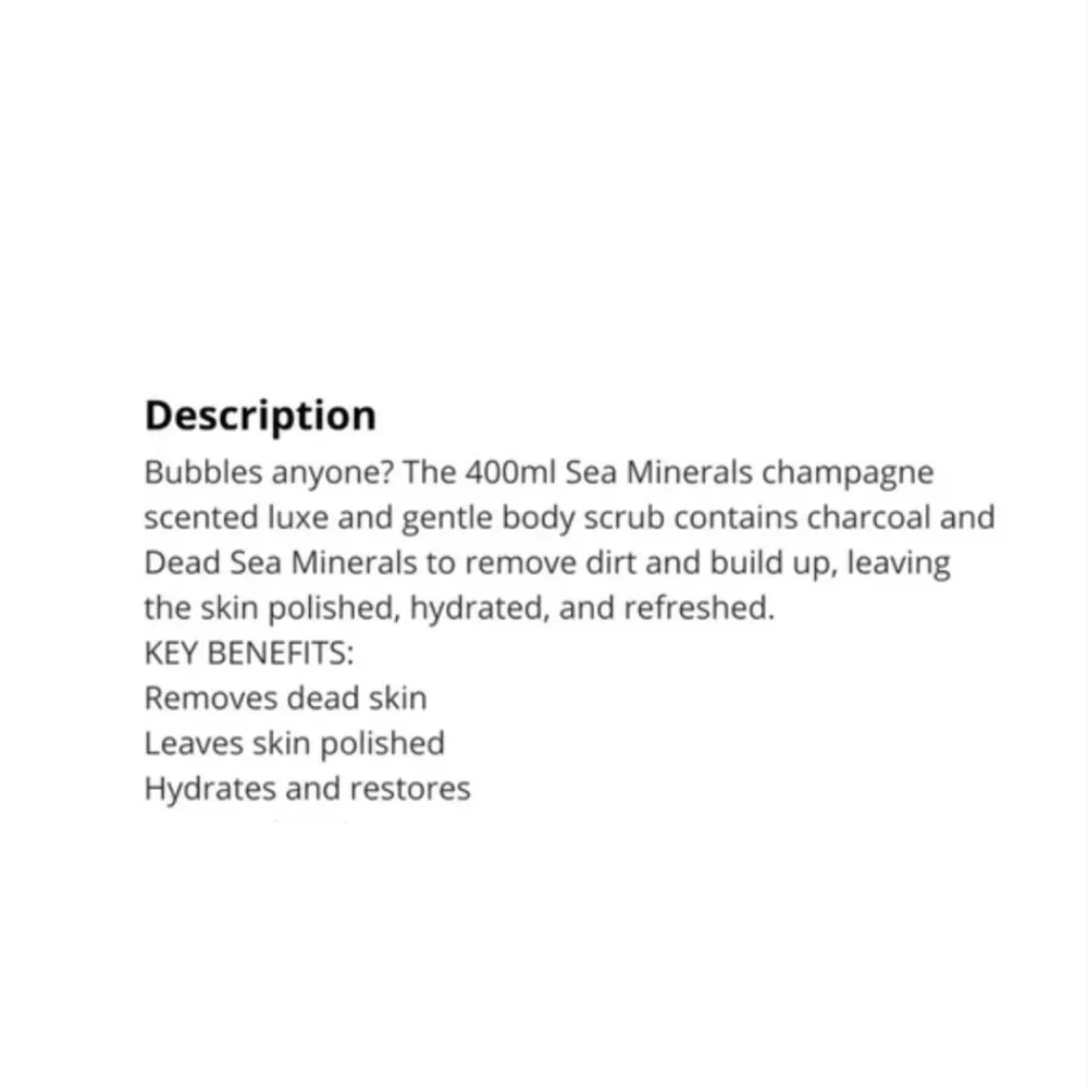 🌸 NEW Manna Kadar Champagne Charcoal Scrub 🌸
